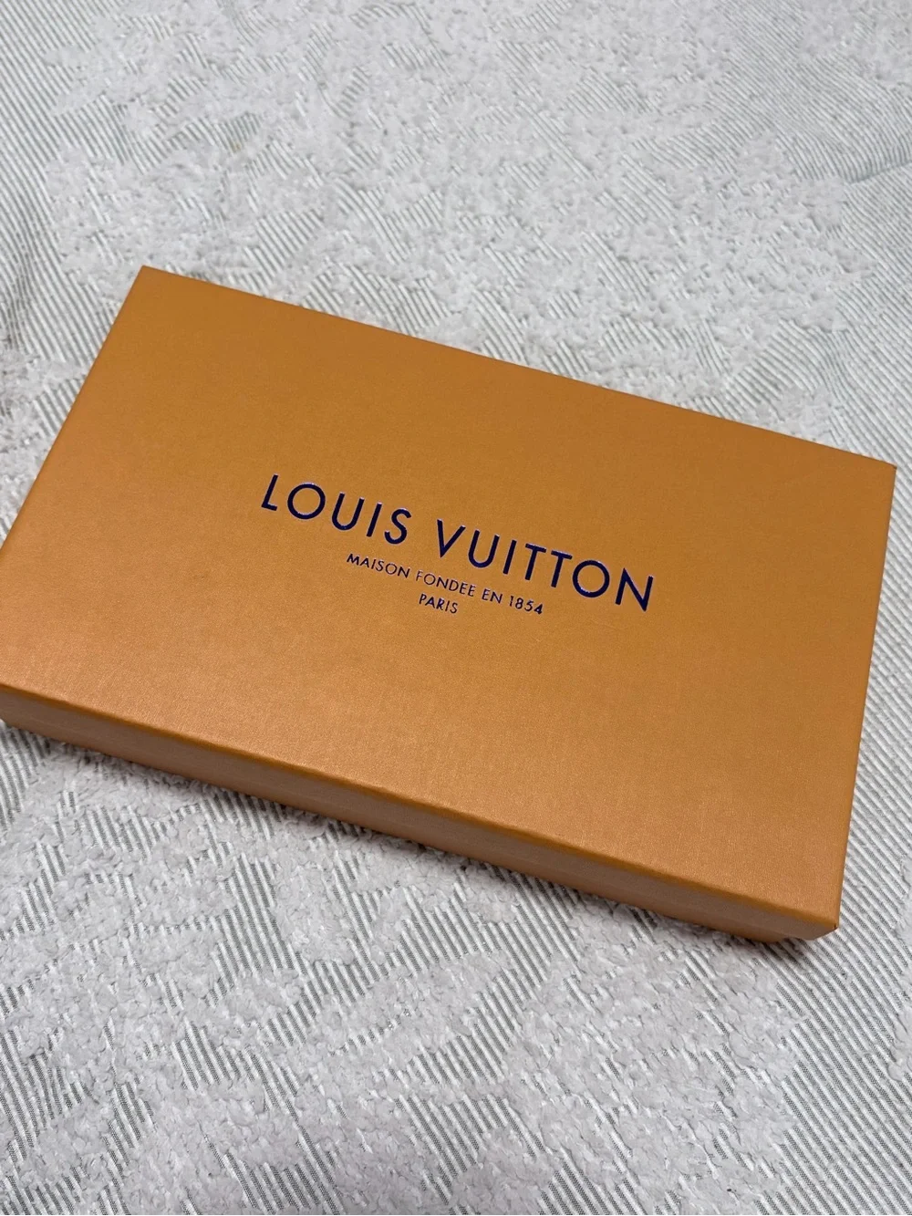 Blue Denim Monogram Zip double Pouch with Straps & Gold Plaque